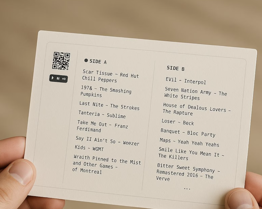 Mixcard Postcard Mixtapes - Perfect Long Distance Birthday Gifts